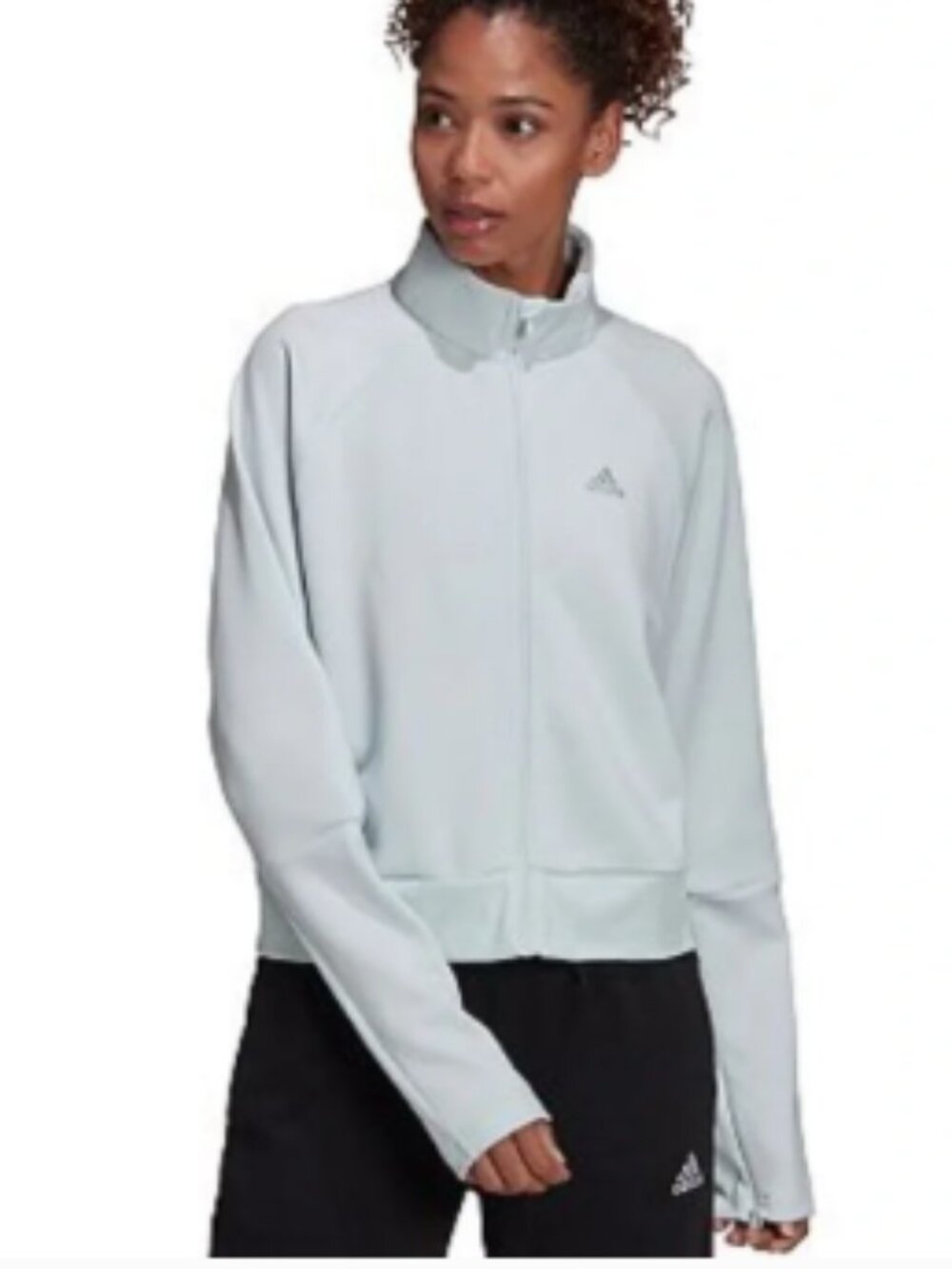 Women's Adidas Track Jacket Light Blue - L(16-18)